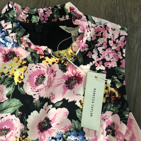 Rebecca Taylor Lavinia Rose Dress Size 0 - Picture 6 of 7